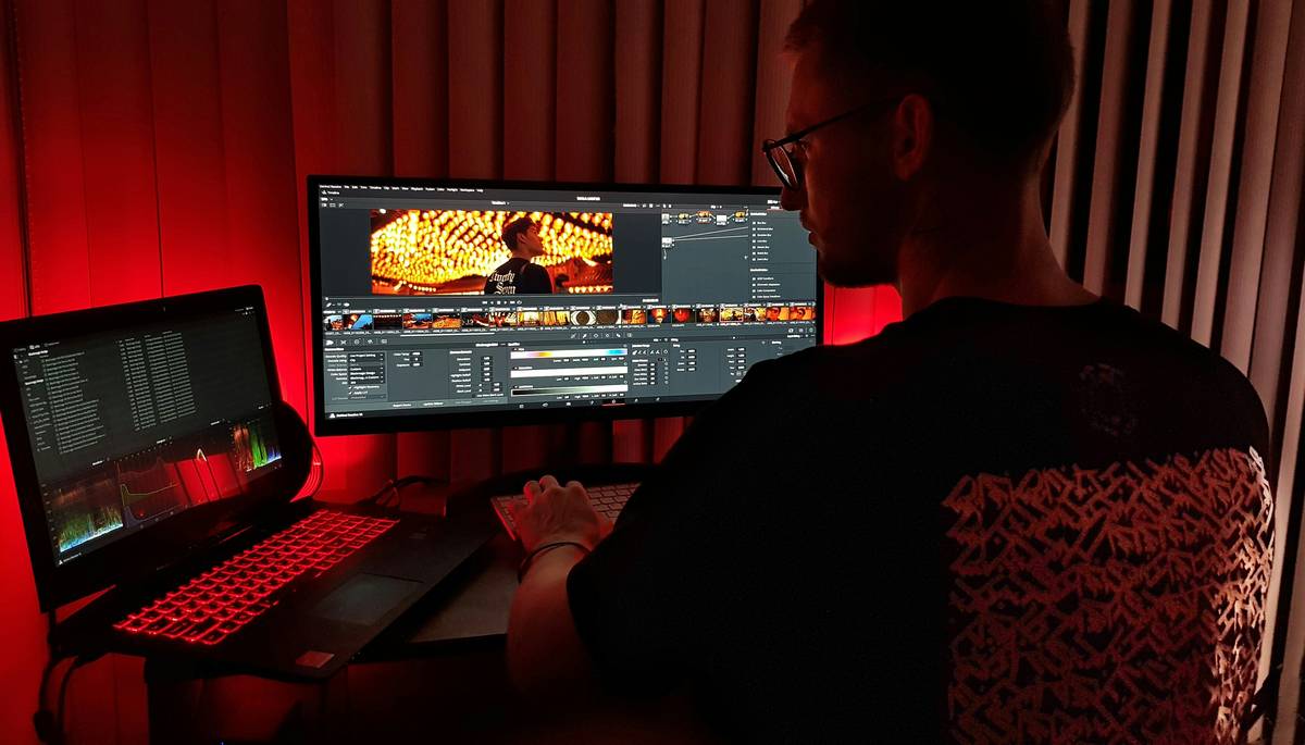 2024 market share of professional video editing software: DaVinci Resolve 32%, Adobe Premiere Pro 29%, Final Cut Pro 21%, Avid Media Composer 12%, Others 6%